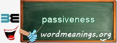 WordMeaning blackboard for passiveness